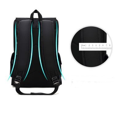 Balo phong cách Hàn Quốc họa tiết ngôi sao unisex (chống thấm nước, cổng sạc USB)