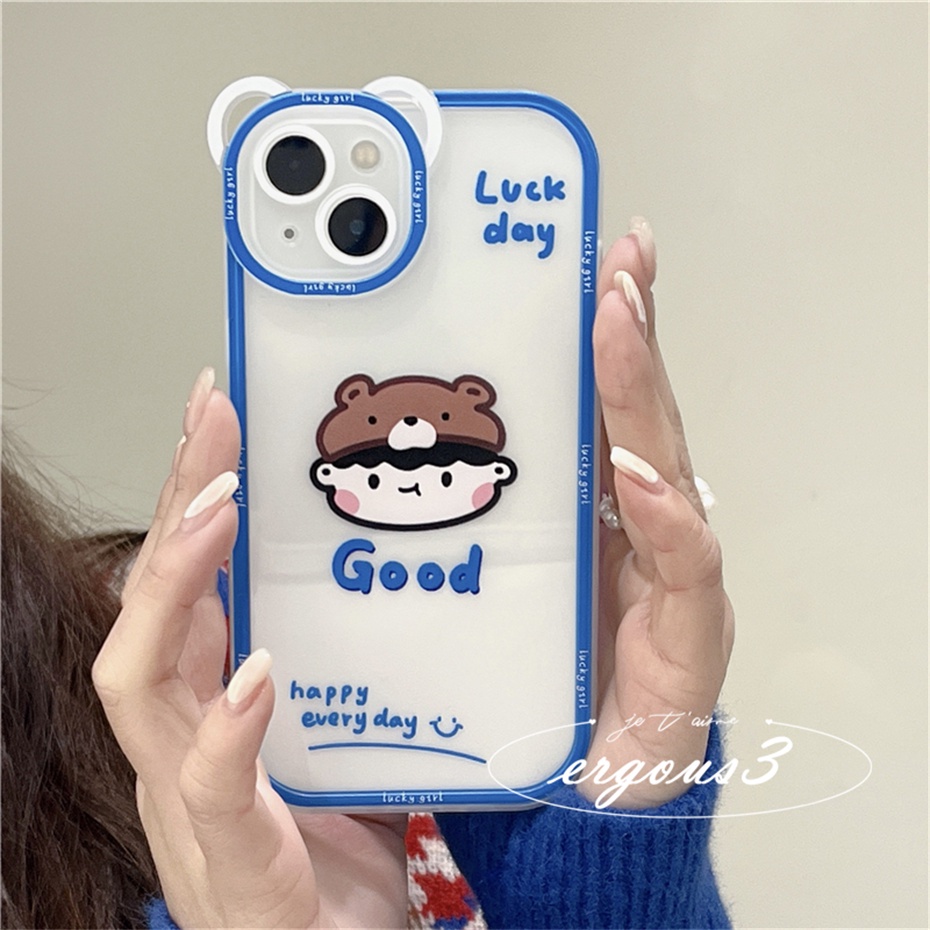 Ốp Điện Thoại Mềm In Hình Gấu Dễ Thương Cho iPhone 14 13 12 11 Pro Max SE2020 X XR Xs Max 7 8 6 6s Plus