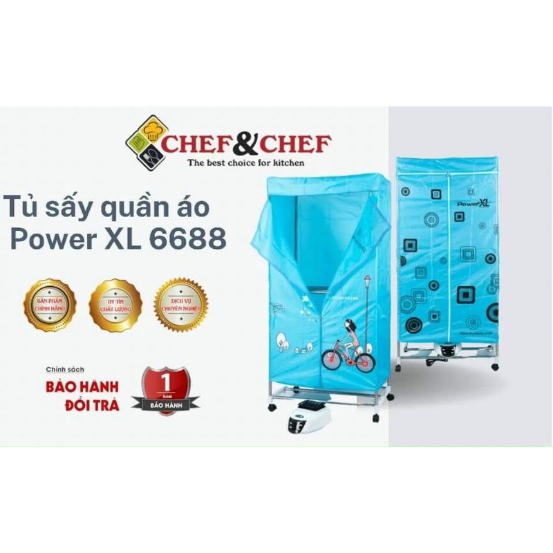 TỦ SẤY QUẦN ÁO POWER XL 6688