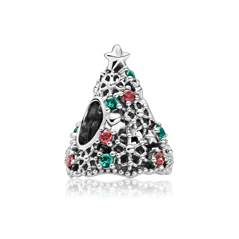 Hạt Charm Mạ Bạc 925 Hình Ông Già Noel Trang Trí Vòng Tay / Vòng cổ DIY