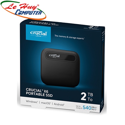 Ổ cứng di động Crucial X6 500GB USB 3.2 Gen 2 Type-C CT500X6SSD9