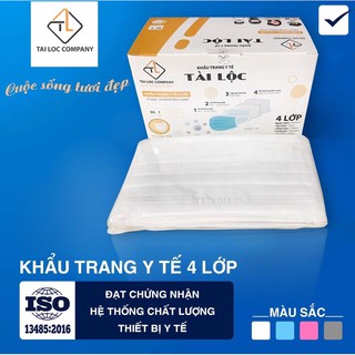Khẩu Trang Y Tế Cao Cấp 4 Lớp - Hàng Chính Hãng của công ty Tài Lộc