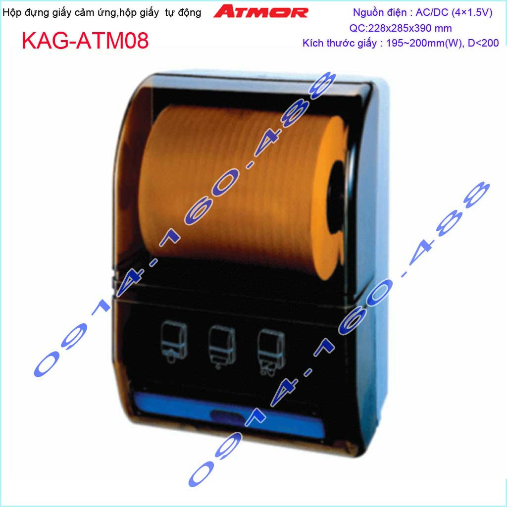 Hộp giấy cảm ứng Atmor KAG-ATM08, hộp đựng giấy vệ sinh cảm ứng, kệ giấy tự động