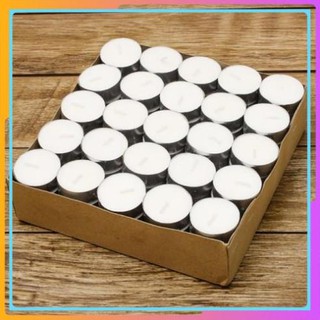 Nến thơm [HÀNG CAO CẤP], nến tealight không mùi, không khói hàng loại vỉ 100 viên cháy đến 4h