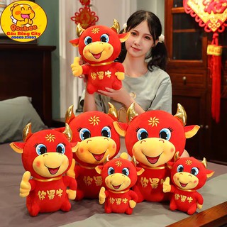 Gấu Bông Gối Ôm Trâu Number One Quà Tặng Phụ Kiện Trang Trí Dễ Thương Mềm Mịn