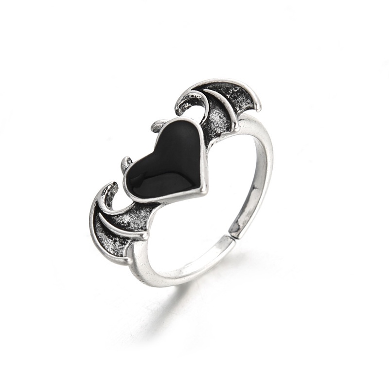 Nhẫn Hở Hình Trái Tim / Đôi Cánh Phong Cách Cổ Điển Thời Trang Cho Nam Và Nữ