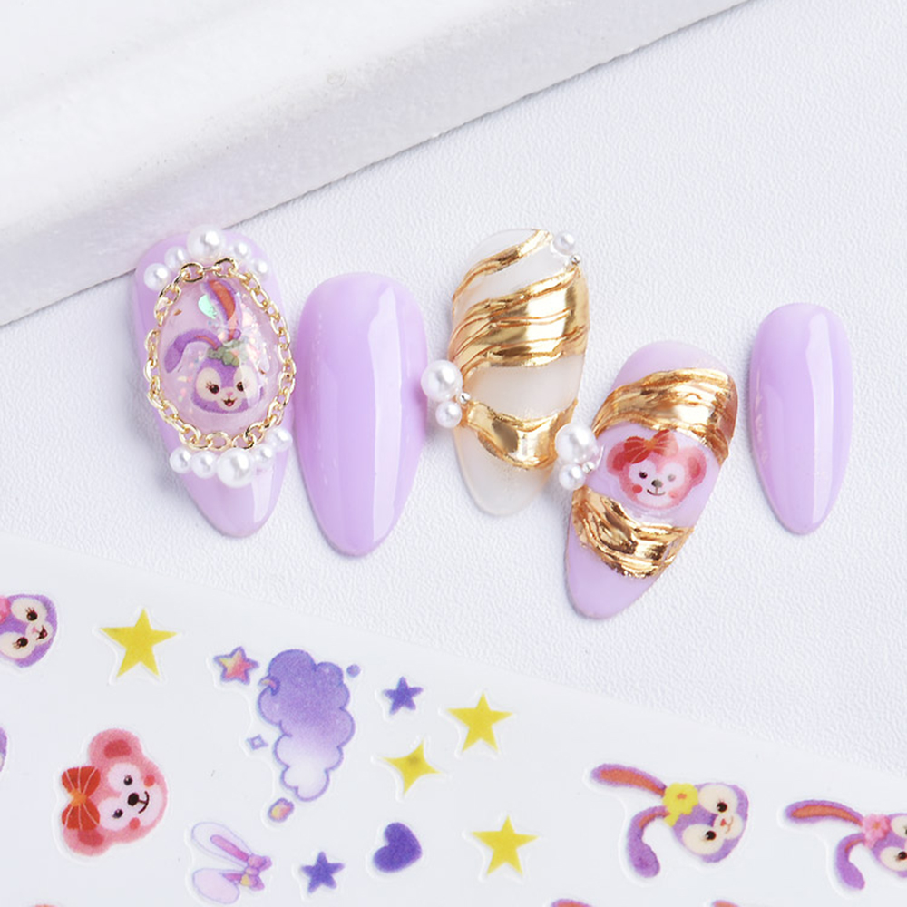 (Hàng Mới Về) Miếng Dán Trang Trí Móng Tay Nghệ Thuật Hình Chú Gấu Duffy 3D Đáng Yêu