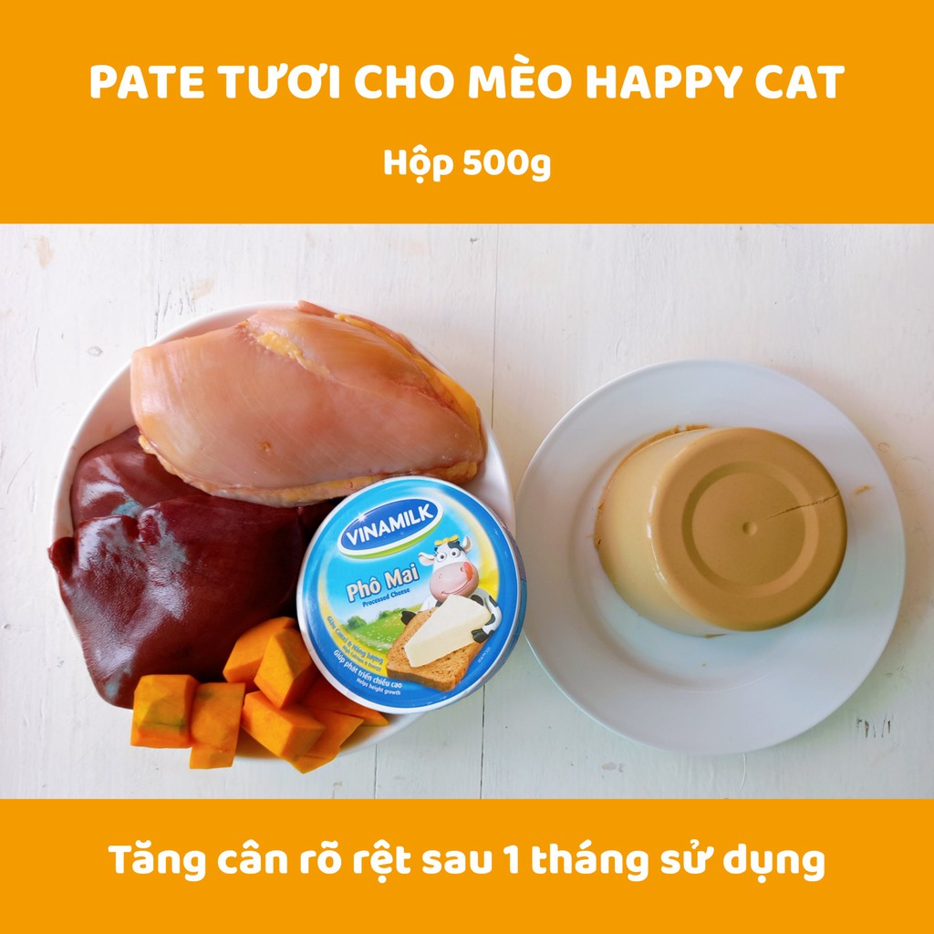 Pate Tươi Cho Mèo Happy Cat (vị Gà) 500g - Thức ăn Mèo tốt cho hệ tiêu hóa