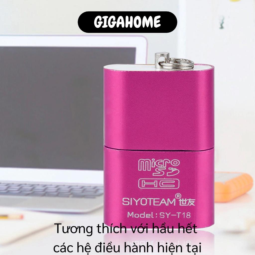 Đầu Đọc Thẻ Nhớ GIGAHOME Đầu Đọc Thẻ Nhớ USB 2.0 Mini, Tốc Độ Truy Cập Lên Tới 480Mbps 7282