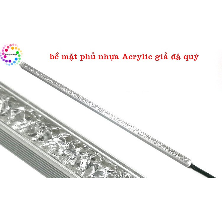 Thanh led RGB 28cm đồng bộ main 5v 3pin, Bề mặt phủ nhựa Arcrylic giả đá quý