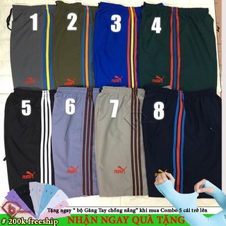 Combo 3 quần đùi nam kẻ sọc - mặc nhà và thể thao.