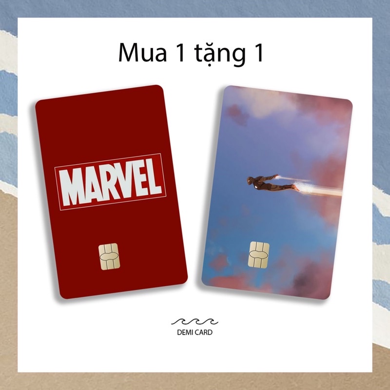 Miếng Dán Thẻ Ngân Hàng Marvel -(Dán thẻ ATM, Visa, thẻ xe, thẻ từ, thẻ chung cư)