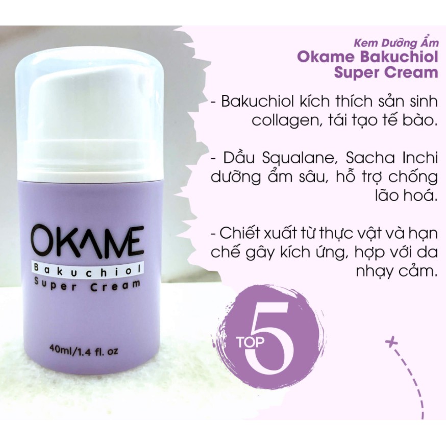 Kem Dưỡng Ẩm Okame Bakuchiol Super Cream