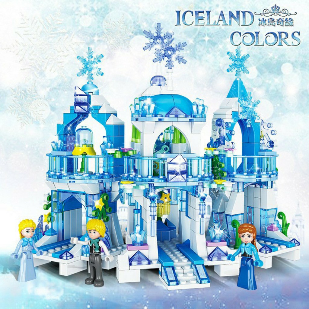 Lego xếp hình công chúa Elsa cung điện Frozen-Lắp ghép lâu đài nữ hoàng băng giá QL2217 -463 Khối