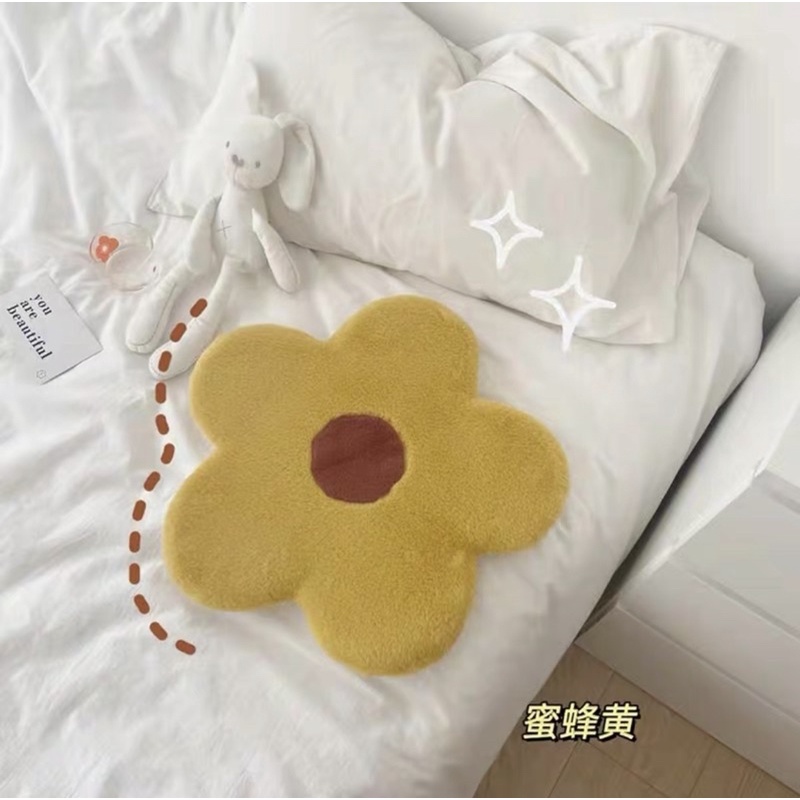 Gối Bông Hoa Decor Theo Phong Cách Hàn Quốc, Nhiều Màu Sắc, Chất Lông Mềm Tiện Dụng_Shinbedding