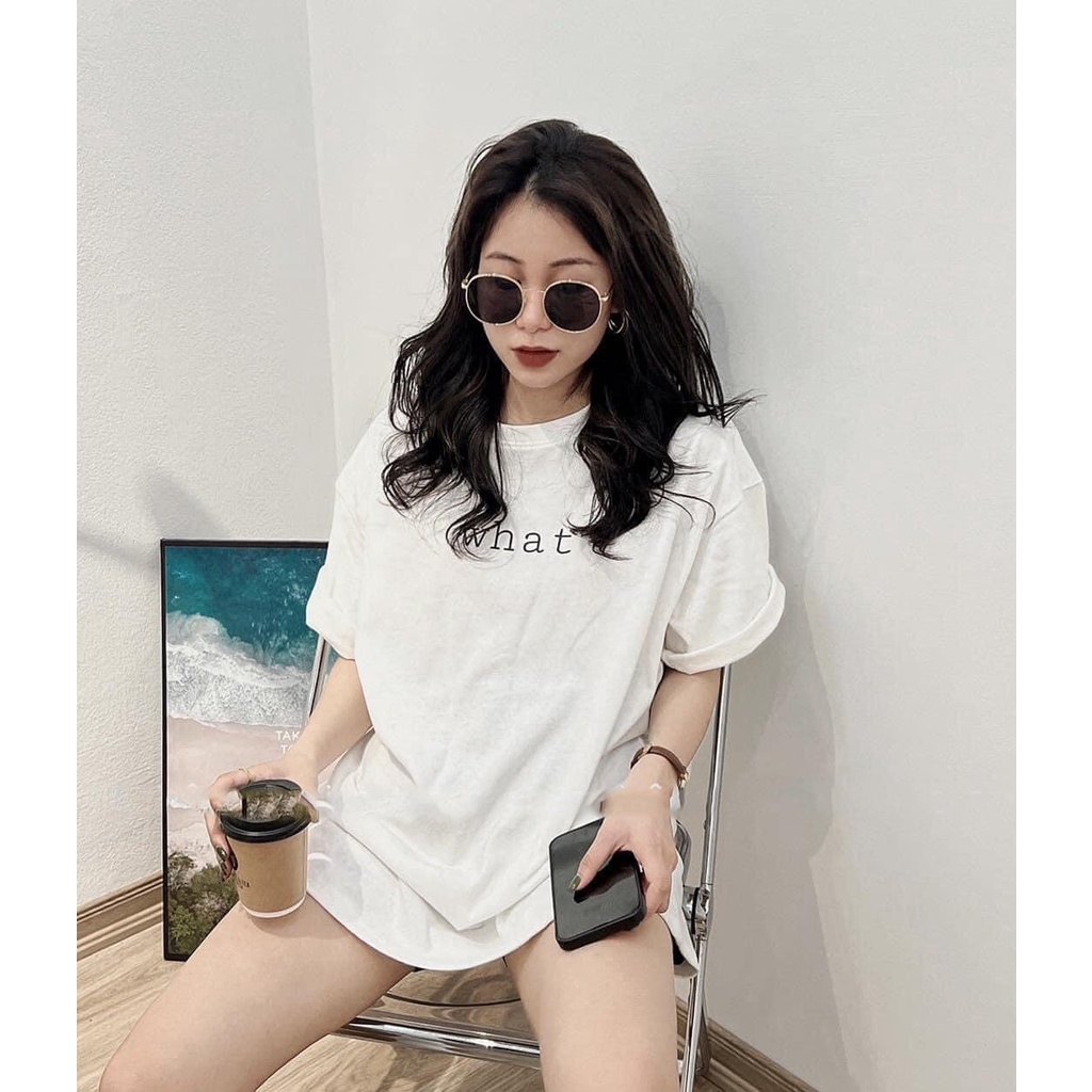 Áo Thun In Chữ What PEONYB Unisex [FREESHIP] 🌸 Phông form rộng tay lỡ vintage, 3158 kiểu dáng retro hàn quốc Ulzzang 🌸 | BigBuy360 - bigbuy360.vn