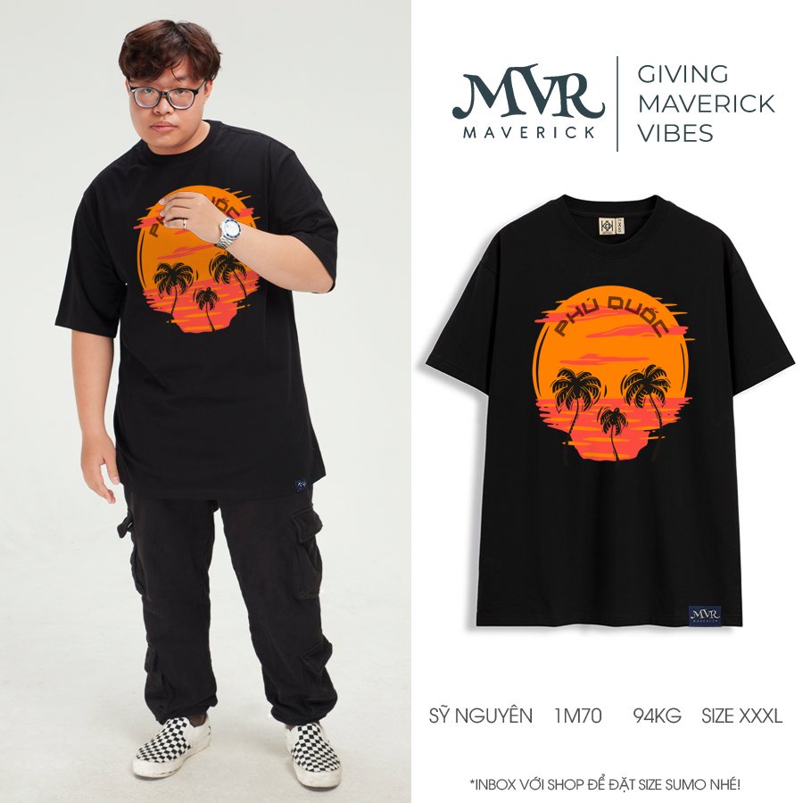 Áo thun nam nữ unisex Cây dừa đi biển Phú Quốc MVR  KK3847