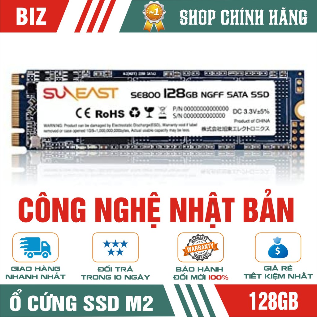 SSD SATA M2 SUNEAT.2280 128gb ES800 chính hãng- Hàng Chính Hãng 100%, Bảo Hành 36 Tháng!