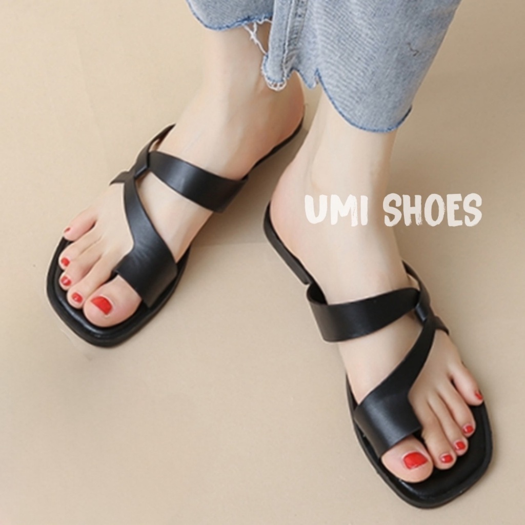 [NOWSHIP] Dép Xỏ Ngón Nữ Lê Đế Bệt Quai Đan Xoắn Mới Hot Thời Trang Mũi Vuông Kẹp đi học đi chơi biển mũi vuông xinh đẹp