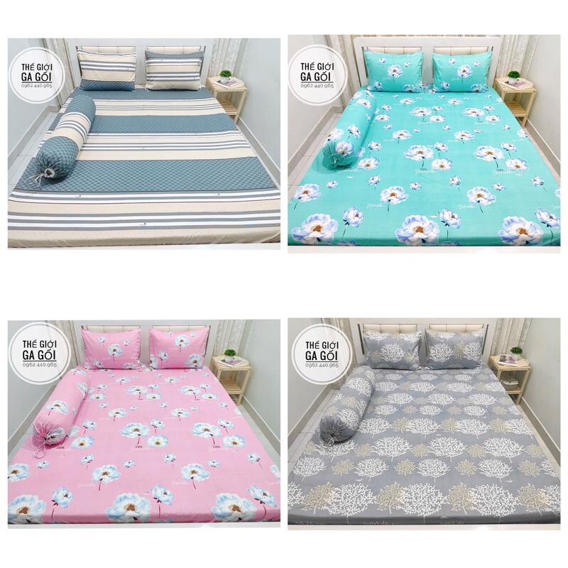 Bộ Drap Cotton Thắng lợi hàng chuẩn có in Logo ( 1ga + 3 vỏ gối) | BigBuy360 - bigbuy360.vn