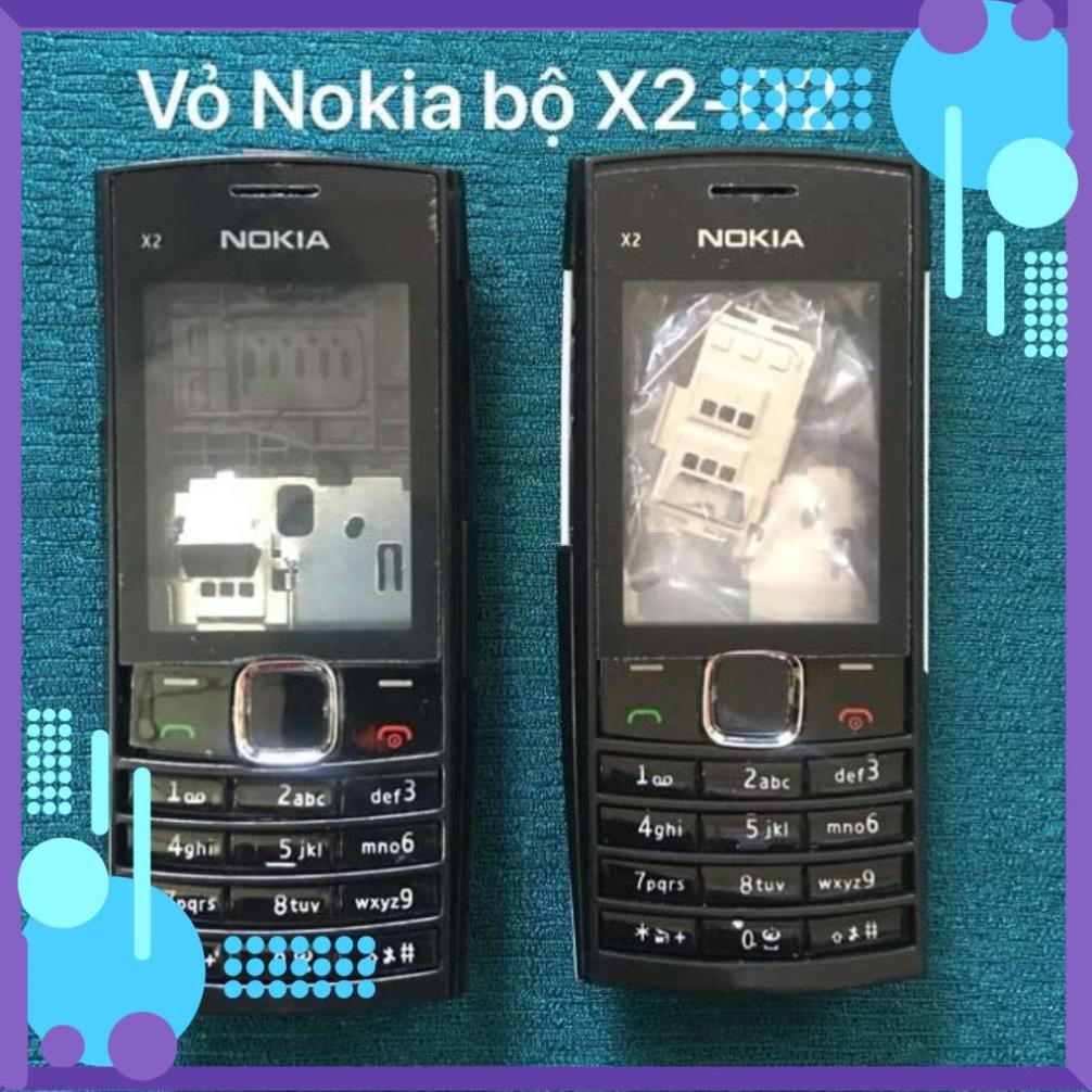 Đẹp rẻ  Vỏ Bộ Có Sườn Nokia X2 02 ,Tặng Bàn Phím Kèm Theo