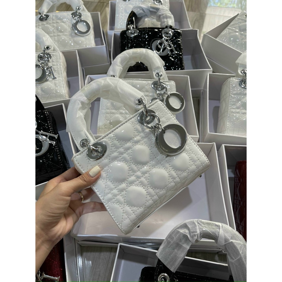 TÚI XÁCH TAY KIÊM ĐEO CHÉO NỮ Ô TRÁM TAG BẠC SIZE 17 SMANO BAGS HỎA TỐC