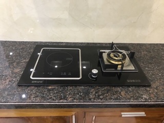 Bếp ga âm tích hợp bếp từ