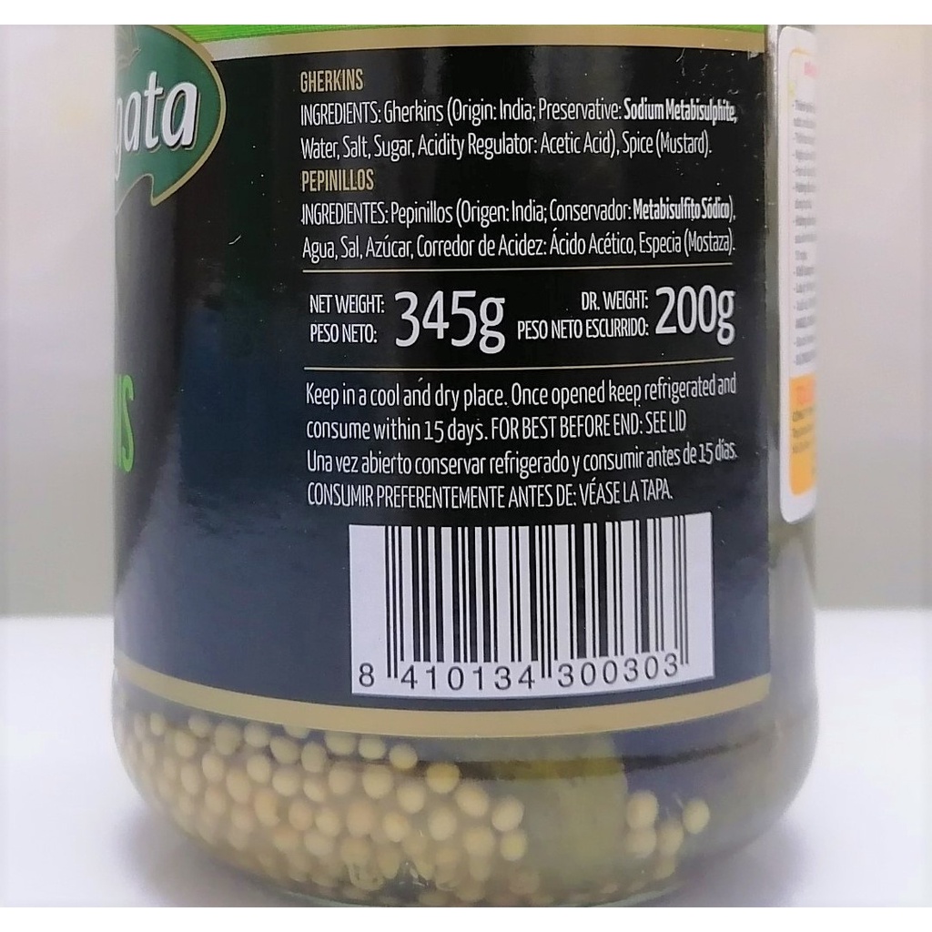 [Lọ 345g] DƯA LEO (DƯA CHUỘT) NGÂM [Spain] FRAGATA Gherkins (tgc)