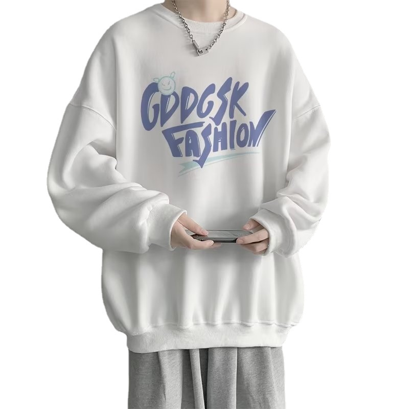 Áo Nỉ Nam Dài Tay Cổ Tròn Thời Trang Hàn