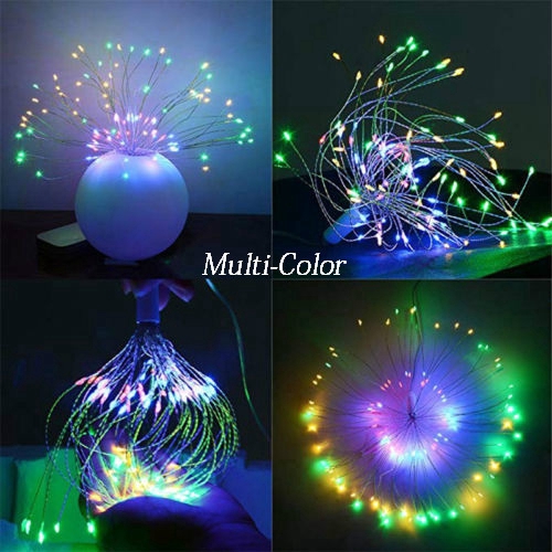 Dây đèn 100/120/150/180 bóng led hình pháo hoa dùng năng lượng mặt trời trang trí tiện lợi