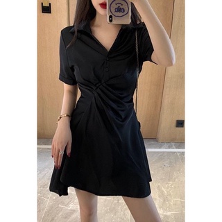 đầm sơ mi big size công sở màu đen size 65-80kg
