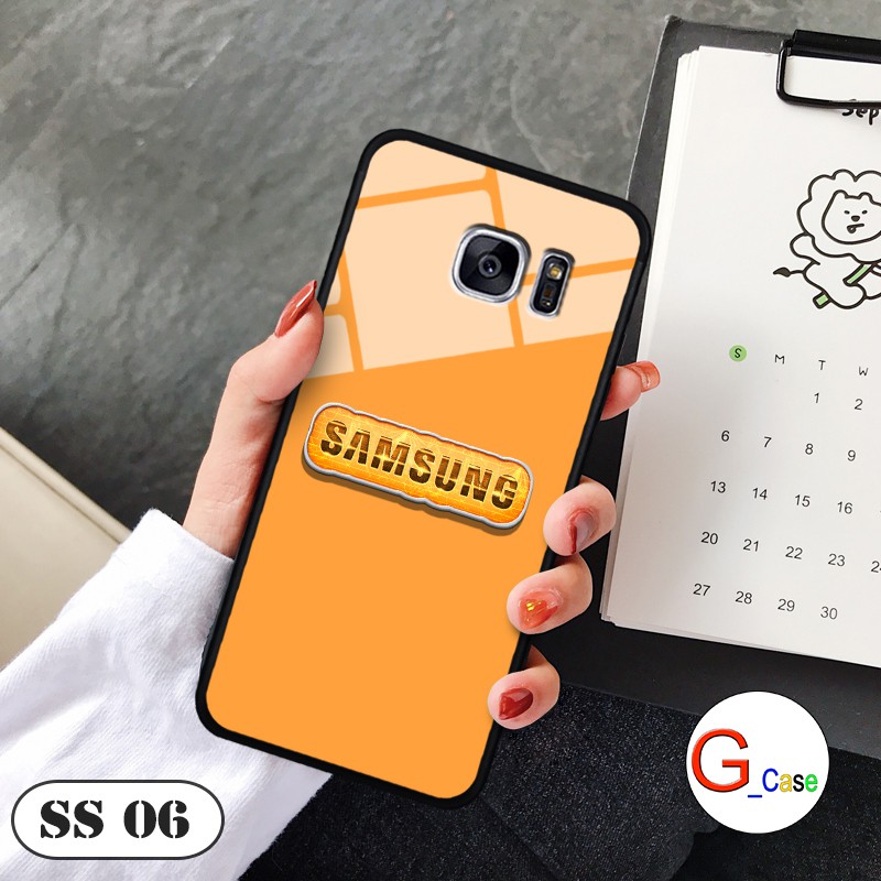 [Mã ELORDER5 giảm 10k đơn 20k] Ốp lưng Samsung S7/ S7 Edge - lưng kính in logo hãng điện thoại