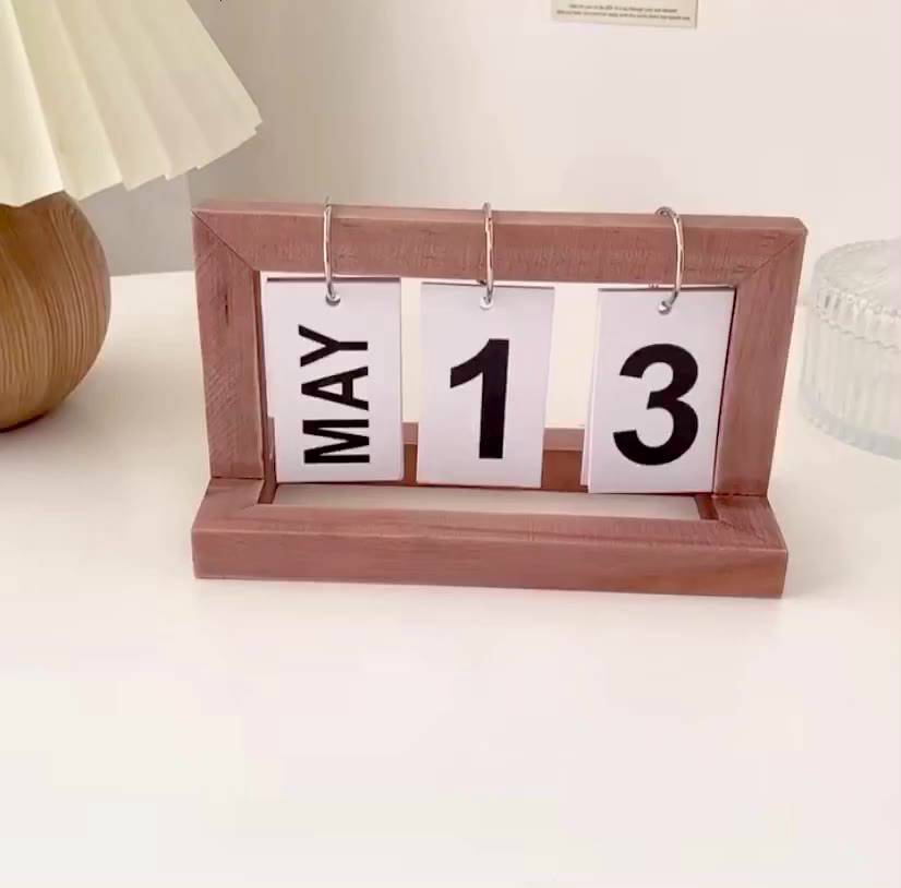 𝐂𝐌𝐀𝐑𝐓.𝐆𝐢𝐚 𝐝𝐮̣𝐧𝐠 Lịch Để Bàn Gỗ Lịch Lật Decor Trang Trí Bằng Gỗ Tự Nhiên MS5 [CMART GIA DỤNG TIỆN ÍCH] | BigBuy360 - bigbuy360.vn
