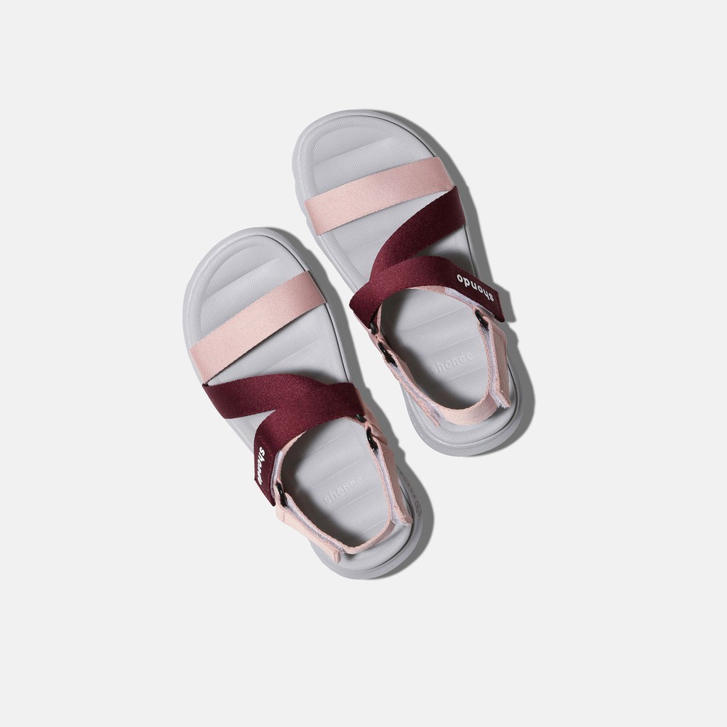 Giày Sandal Shondo F6 Sport đế xám ombre đỏ đô F6S2162