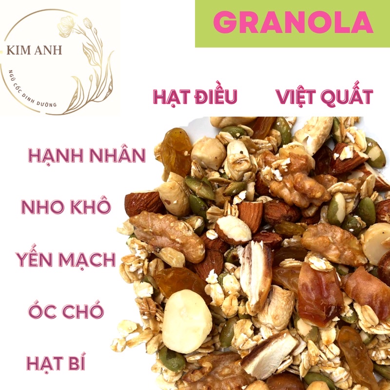 Granola cao cấp - siêu hạt - khách đặt mới làm 500g