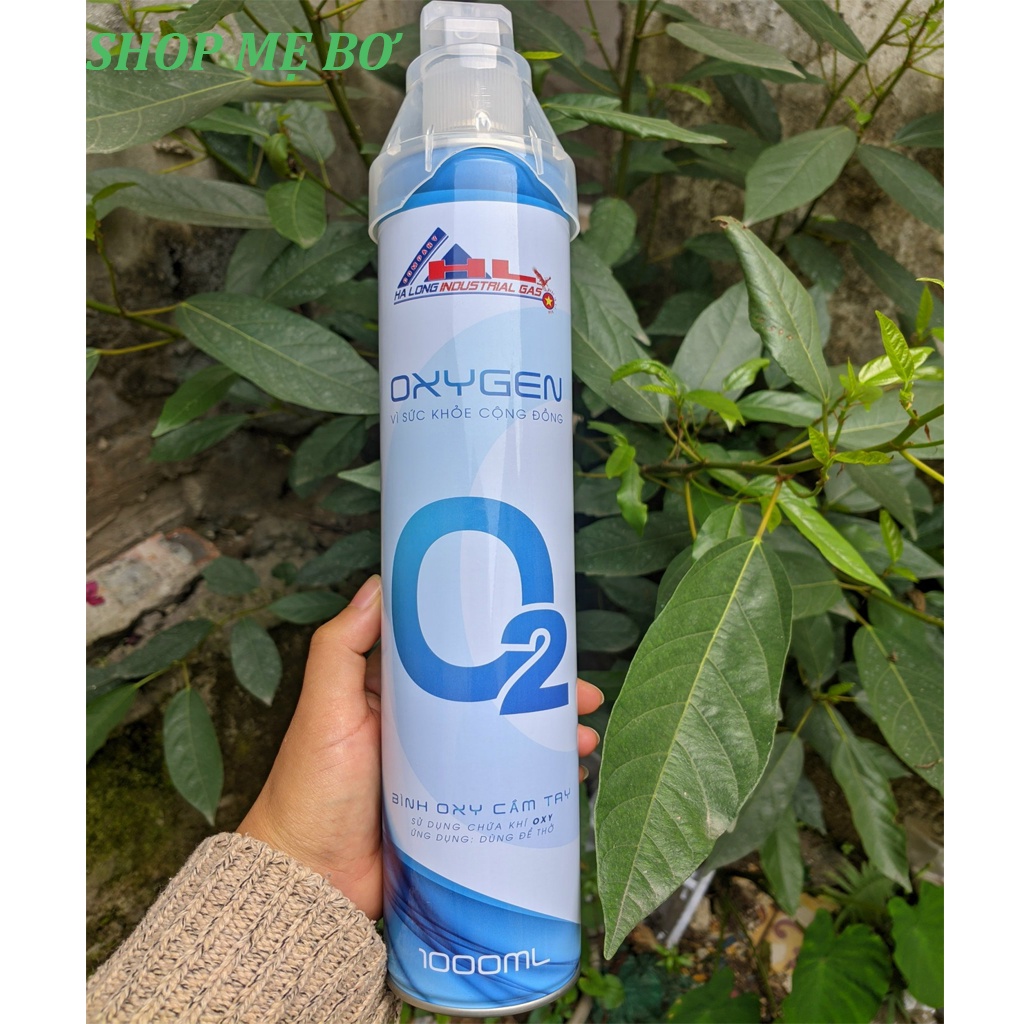Bình thở oxy mini cầm tay dung tích khí 10.000ml, độ tinh khiết 99,6%