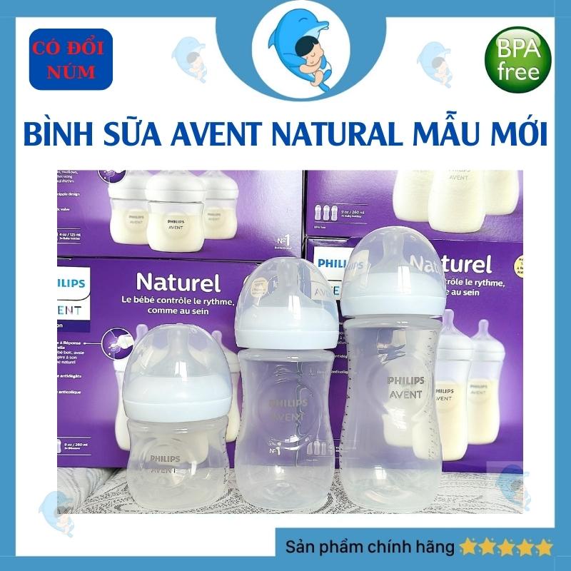 Bình Sữa Philips Avent Natural 125/260/330ml Cổ Rộng Chống Đầy Hơi Và Chống Sặc 100% Chính Hãng Mẫu Mới