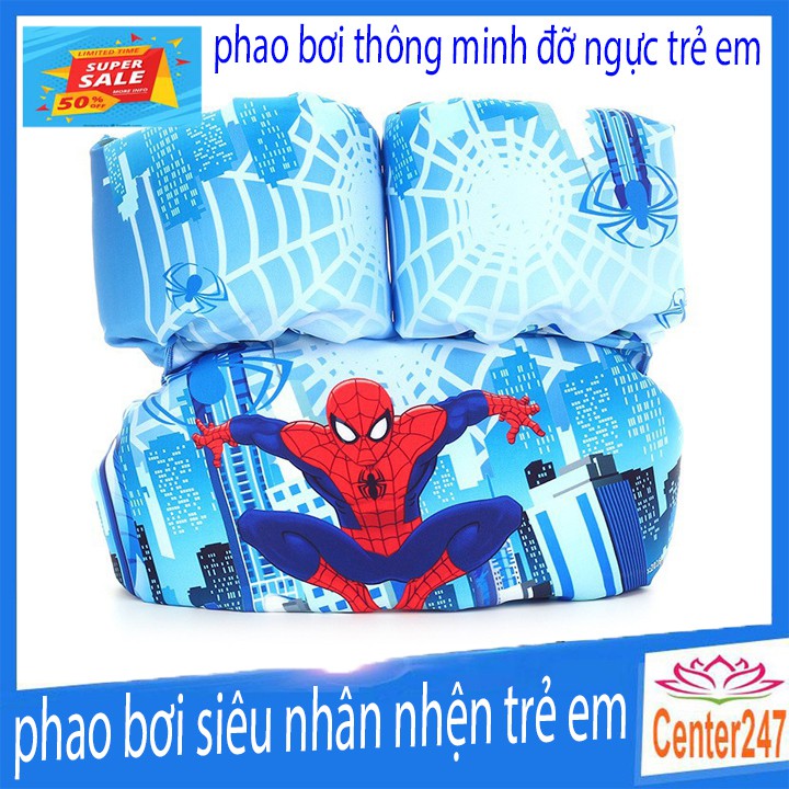 PHAO BƠI ĐEO TAY ĐỠ NGỰC CHO BÉ,PHAO SIÊU NHÂN CHO BÉ TẬP BƠI LỘI CHO BÉ AN TOÀN KHI Ở DƯỚI NƯỚC PHAO BƠI ĐỠ CỔ CHO BÉ