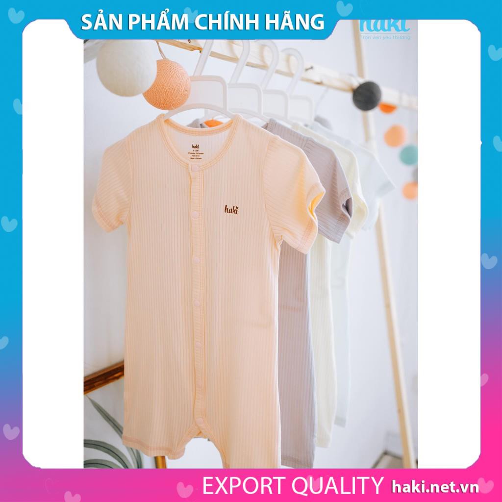 Bộ romper (Body đùi) vải gỗ sồi (Modal) cho bé sơ sinh chính hãng HAKI BM020