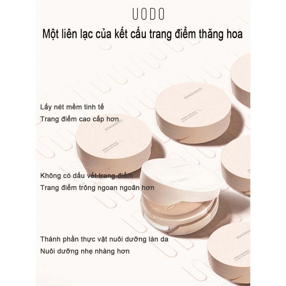UODO Phấn phủ dạng nén kiểm soát dầu lâu trôi không thấm nước trang điểm tự nhiên 8.5g