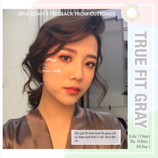 ÁP TRÒNG TRUE FIT GRAY- LENS ME ( LENS XOẮN): XÁM TÂY ÁNH VÀNG