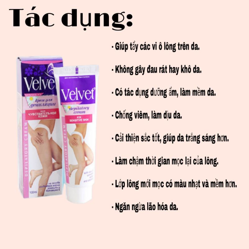 Kem Tẩy Lông Velvet Nga 100ml [Chính Hãng] | BigBuy360 - bigbuy360.vn