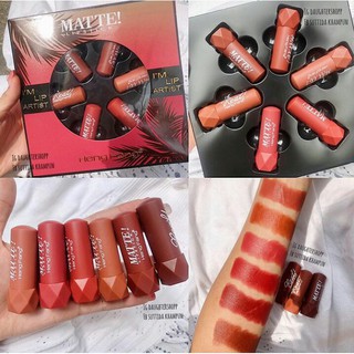 Hộp 6 cây son Matte HengFang mẫu mới - Thái Lan