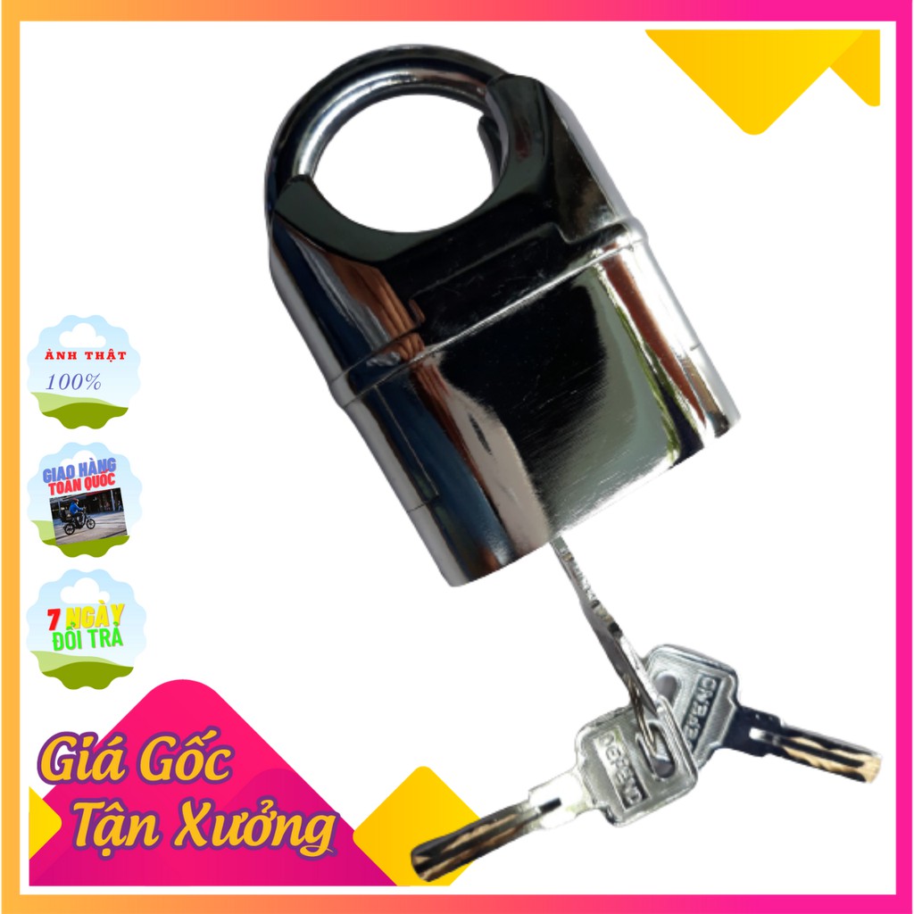 [Hàng Xịn] Ổ Khóa Báo Động Chống Trộm Chống Cắt KONO 60mm Hàng Cao Cấp, Có Còi Hú Báo Động Thông Minh, Chống Rỉ Sắt