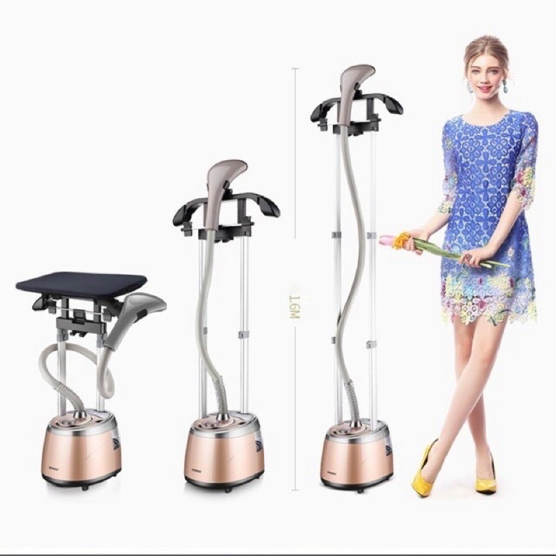 Bàn là hơi nước Huyndai màu hồng. Hàng nội địa Trung