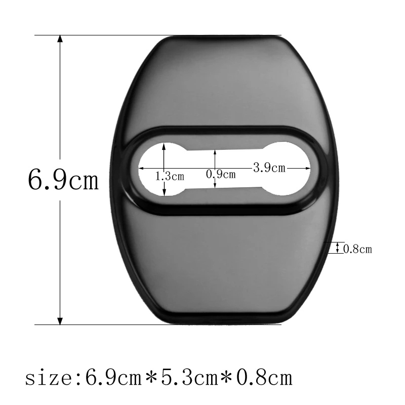 4 Nắp đậy chốt cửa xe hơi không gỉ cho Toyota Vios Corolla Rush Yaris Wigo Camry Fortuner