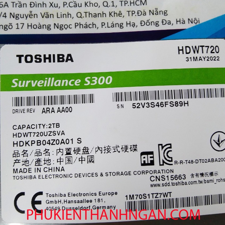 Ổ Cứng  2 TB TOSHIBA