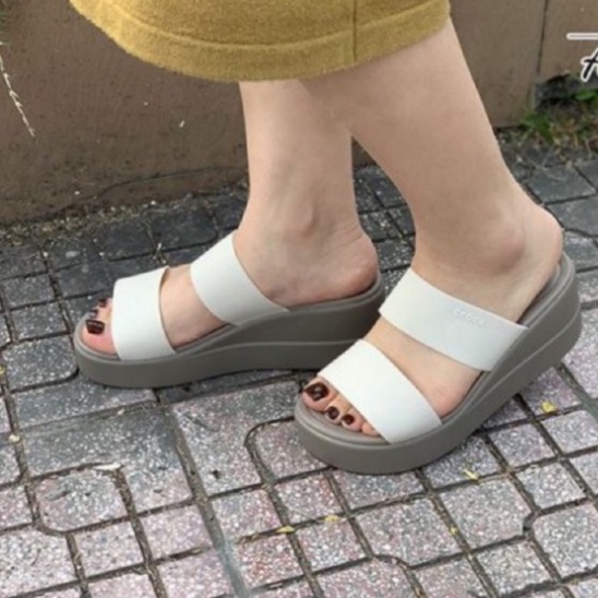 Dép Cross Đế Cao 7 cm  Brooklyn Mid Wedge Chính Hãng,  Size 35 37 38 39 40