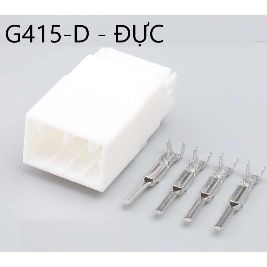 G415-Giắc cắm Đầu nối phích cắm dây nịt ô tô 4 lỗ 1.8mm màu trắng