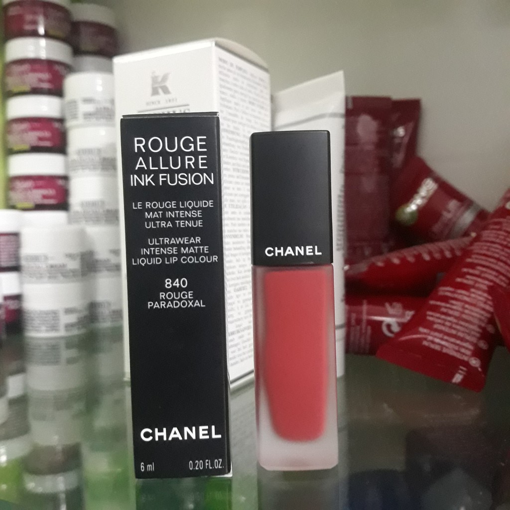 Son Kem Chanel Allure Ink Fusion Chanel 840 Paradoxal Màu Cam Cháy